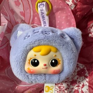 Sweet Plush Toy with Purple and Yellow Features